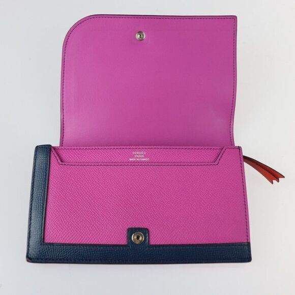 Hermes Camaille Combine Long Wallet - Vaux Epson Magnolia Broodmart Capucines C - Picture 7 of 9